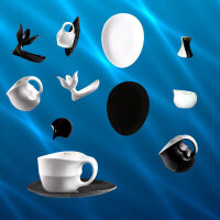 Luigi Colani Porzellan "ab ovo" black &amp; white