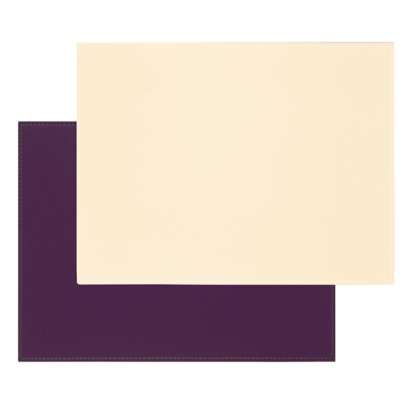 Platzset 40 x 30 cm pflaume / elfenbein