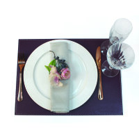 Platzset 40 x 30 cm pflaume / elfenbein