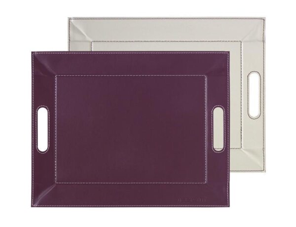 Wendetablett Pflaume / Elfenbein - 45 x 35cm