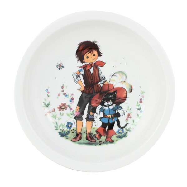 Kinder Teller tief 20 cm Der gestiefelte Kater