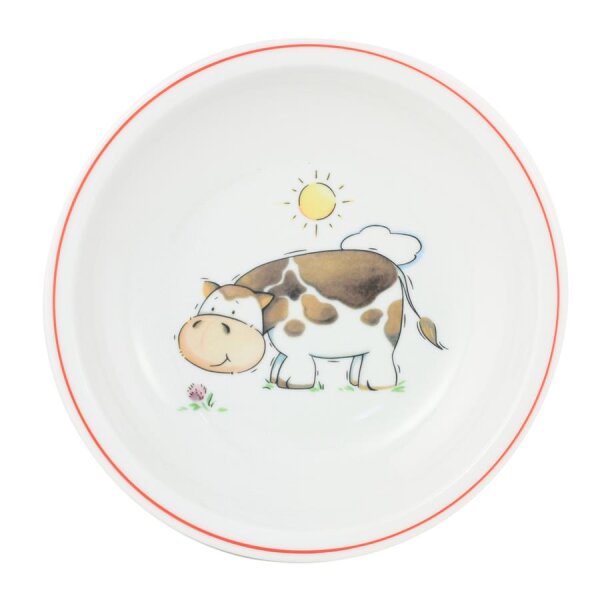 Kinder Teller tief 20 cm Kuh