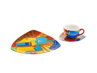 Tasse mit Untere handbemalt “FACE to FACE”