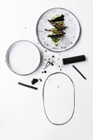 CARACTERE DESSERTTELLER 21 cm Kumuluswolke weiss