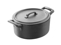 KASSEROLLE MIT DECKEL 45CL OVAL Gusseisenoptik