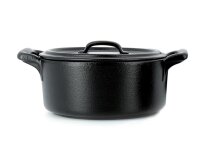 KASSEROLLE MIT DECKEL 45CL OVAL Gusseisenoptik