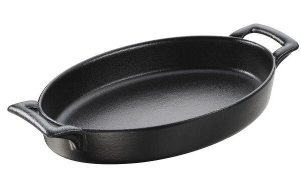 AUFLAUFFORM 70 cl OVAL MIT GRIFFEN Gusseisenoptik