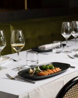 CLUB QUADRATISCHER TELLER 20 cm in gusseisener Optik