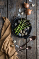 GRATINSCHUESSEL RUNDE MIT GRIFFEN in gusseisener Optik 45 cl