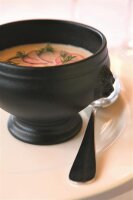 LOEWENKOPF - SUPPENSCHUESSEL in gusseisener Optik 35 cl