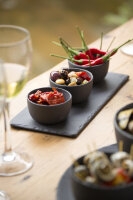 SERVIERPLATTE universal 30  x 16 cm rechteckig schmal Matt schiefer