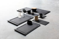 SERVIERPLATTE 30 x 20 cm RECHTECKIG Matt schiefer