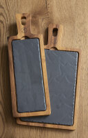 SERVIERPLATTE 30 x 20 cm RECHTECKIG Matt schiefer