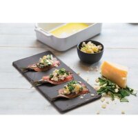 STEAK SERVIERPLATTE 30 x 11 cm RECHTECKIG Matt schiefer
