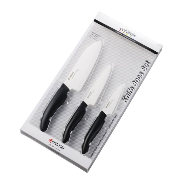 KYOCERA GEN 3er Keramik-Messer-Set (Klingenlänge: 7,5 cm, 11 cm, 14 cm)