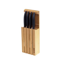 Bamboo Messer Block mit 4 GEN Black Messern