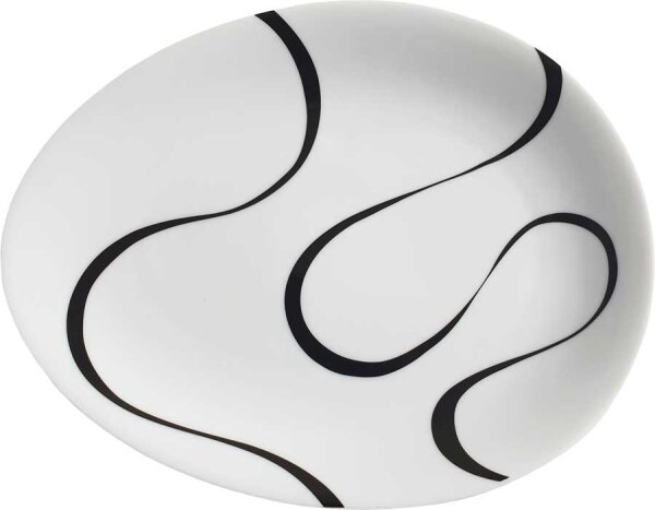 Luigi Colani Porzellan Teller  2 Stück loop black