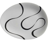 Luigi Colani Porzellan Teller  2 Stück loop black