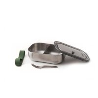 Edelstahl Lunch Box - Olive, 1000 ml, Edelstahl/Silikon,...