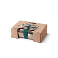 Edelstahl Lunch Box - Ozean, 1000 ml, Edelstahl/Silikon, Maße: 20 x 15 x 6,5 cm