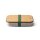 Edelstahl Sandwich Box - Olive, 1000 ml, Edelstahl/Bambusholz, Maße: 22,3 x 15 x 5,2 cm