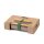 Edelstahl Sandwich Box - Olive, 1000 ml, Edelstahl/Bambusholz, Maße: 22,3 x 15 x 5,2 cm
