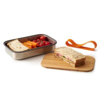 Edelstahl Sandwich Box - Orange, 1000 ml,...
