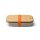 Edelstahl Sandwich Box - Orange, 1000 ml, Edelstahl/Bambusholz, Maße: 22,3 x 15 x 5,2 cm