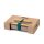 Edelstahl Sandwich Box - Ozean, 1000 ml, Edelstahl/Bambusholz, Maße: 22,3 x 15 x 5,2 cm