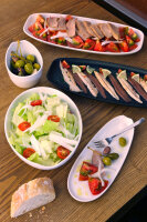 CLUB TELLER/ PLATTE/ SERVIERPLATTE 36 cm x 15 cm Weiss