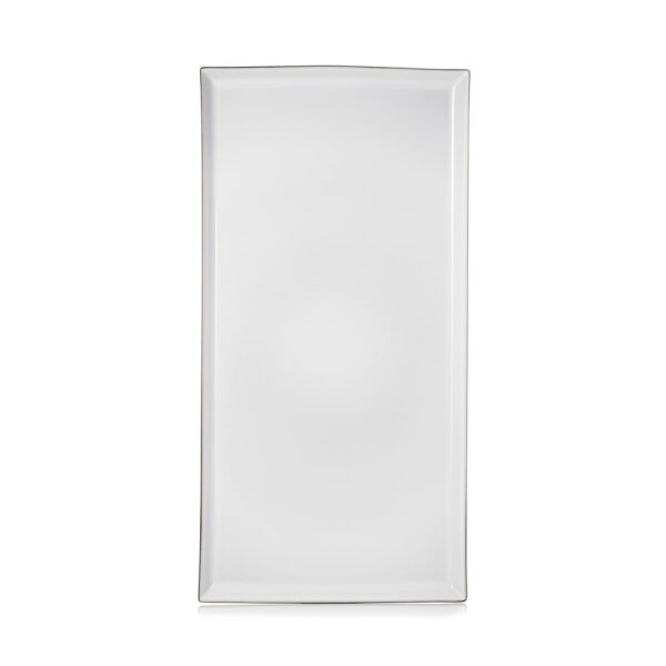 EQUINOXE RECHTECKIGE SERVIERPLATTE 55,5 cm Kumuluswolke weiss