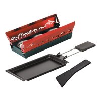 Raclette Set Mini Alpenglühen rot mit Schabern und...