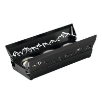 Raclette Set Mini Alpenglühen schwarz mit Schabern und Teelicht