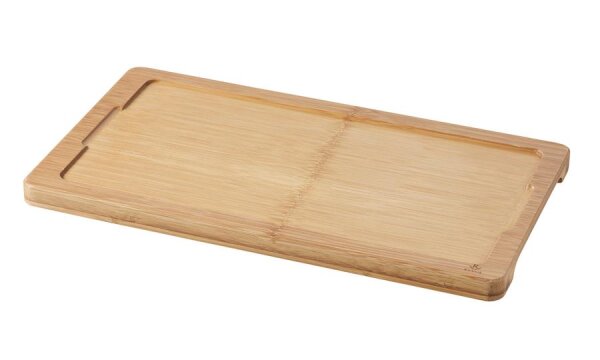 HOLZTABLETT 34 x 19,5 cm FÜR  STEAKTELLER 30 x 16 cm Bambus