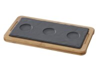 HOLZTABLETT 28,5 x 15 cm FÜR RECHTECKIGE TELLER 25 x12 cm Bambus