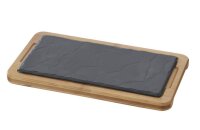 HOLZTABLETT 28,5 x 15 cm FÜR RECHTECKIGE TELLER 25 x12 cm Bambus