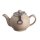 Teekanne 450 ml Steingut matt taupe, für 2 Tassen
