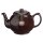 Teekanne 1500 ml Steingut klassisch rockingham braun, für 10 Tassen