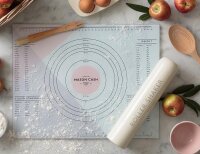 Teigrolle 3in1 Roller Shaker -  mit Mehlstreuer Steingut