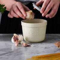 Knoblauchbehälter 2in1 mit Reibe aus Steingut