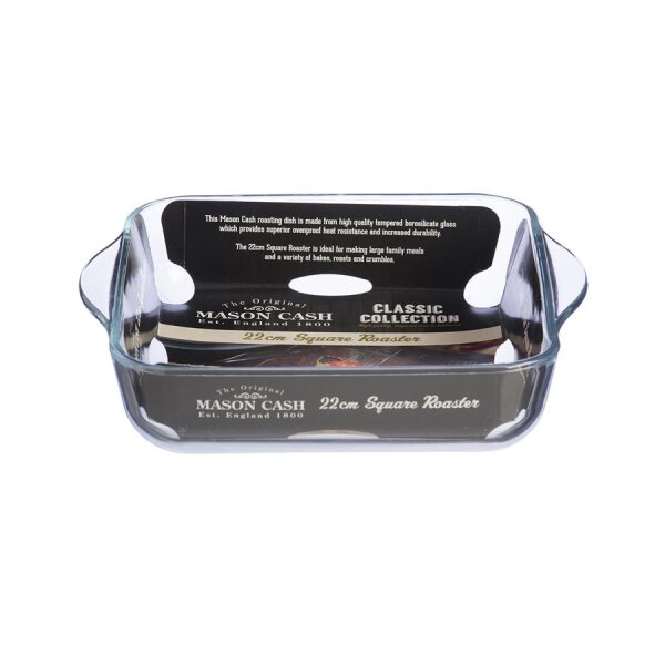 Auflaufform Borosilikatglas, 1,7 Liter, quadratisch Mason Cash