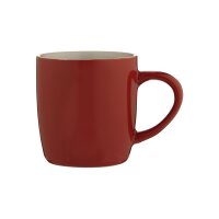 Tasse aus Steingut, dunkelrot, 330 ml