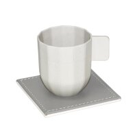 Untersetzer Grau/Weiß, 4er Set