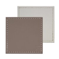 Untersetzer Weiß/Taupe, 4er Set