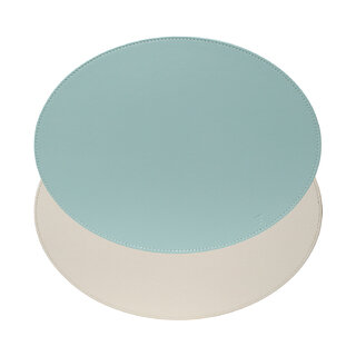 Platzset, Oval, Mint/Elfenbein 45 x 34cm