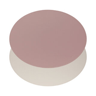 Platzset, Oval, Altrosa/Stein 45 x 34 cm