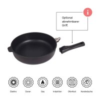 BAF GIGANT Newline Serie Schmorpfannen Induktion Ø 24 cm x 7.0 cm 2.6 l Glas Deckel Ø  24 cm Standardgriff