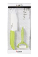 Cut & Peel Set GEN : Santoku-Keramikmesser mit Schäler grün