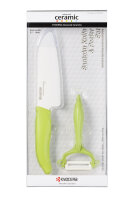 Cut & Peel Set GEN : Santoku-Keramikmesser mit Schäler grün