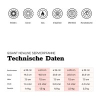 BAF GIGANT Newline Serie Servierpfannen Induktion Ø 20 cm X 7.5 cm 1.6 l-Ohne Glasdeckel